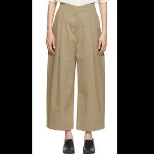 STUDIO NICHOLSON Tan Dordoni Volume Trousers - size 2 (8 US)